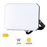 Proyector aluminio LED Sulevai 30W 4000K IP65 Negro