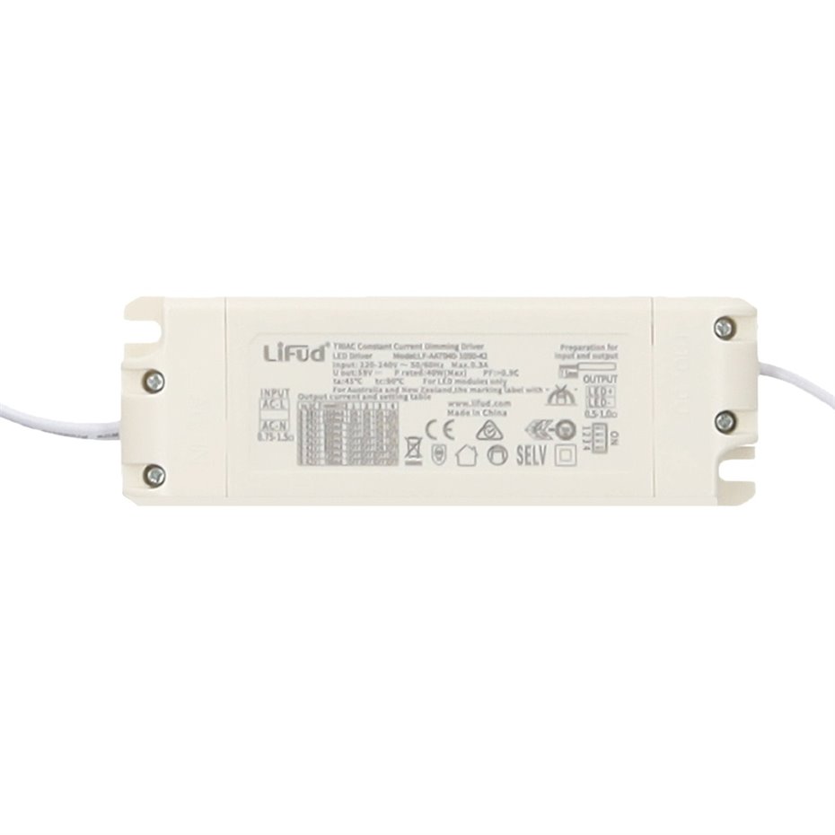Driver LIFUD regulable TRIAC para paneles LED salida 30 - 42V