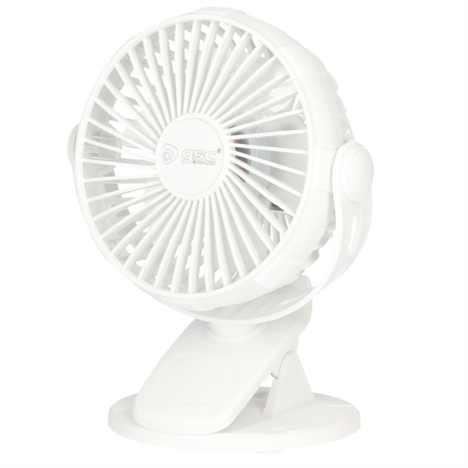 Mini ventilador USB tipo clip Fune 3W Blanco