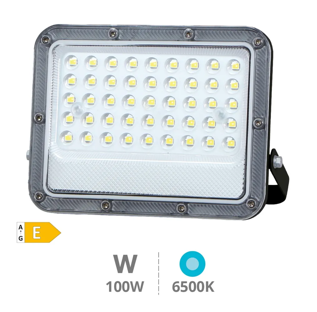 Proyector aluminio LED Belinta 100W 6500K IP65 Negro