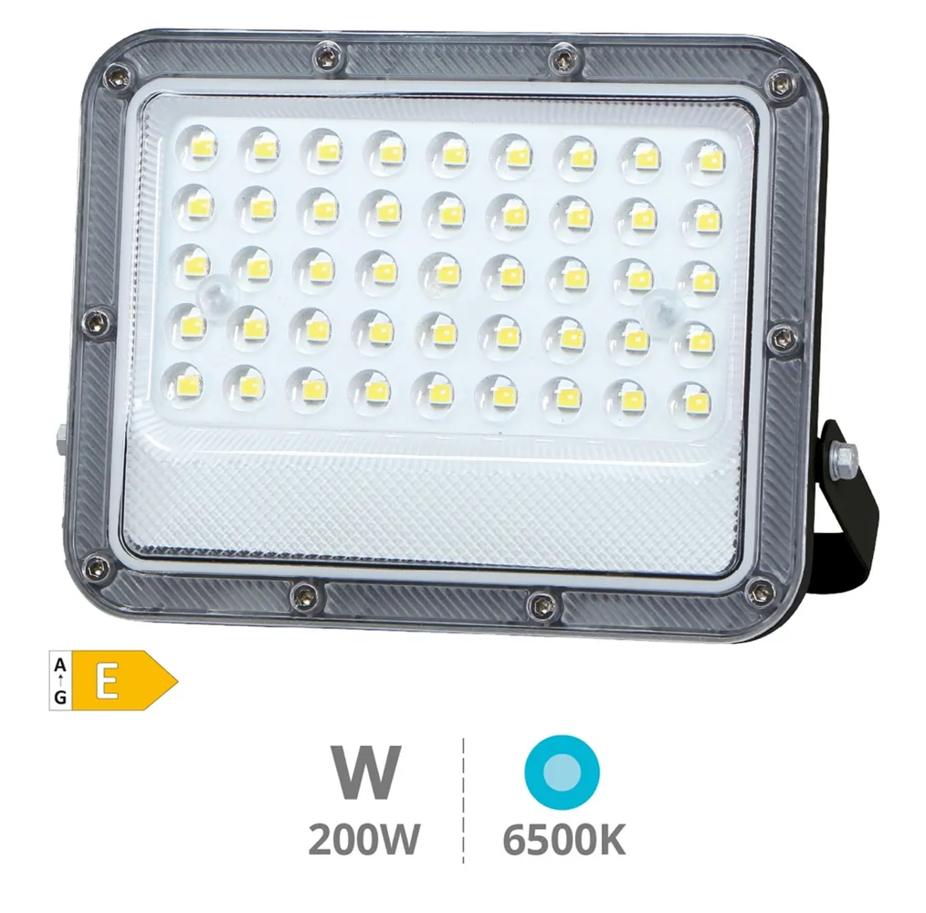 Proyector aluminio LED Belinta 200W 6500K IP65 Negro