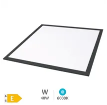 Panel empotrable ultrafino LED Sabha 59,5x59,5cm 40W 6000K Negro