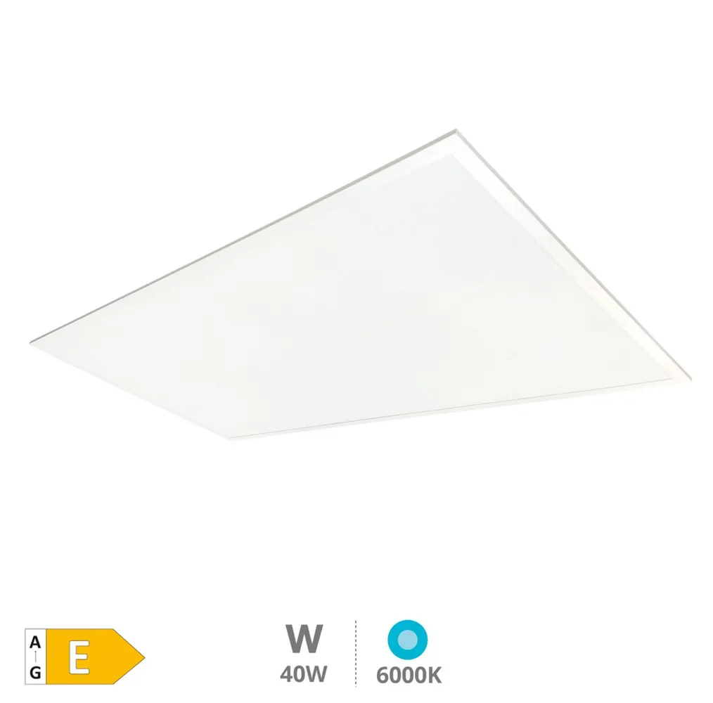 Panel empotrable LED rectangular Luena 119,5x29,5cm 40W 6000K Blanco