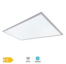 Panel empotrable LED rectangular Luena 119,5x59,5cm 60W 6000K Níquel