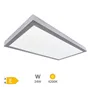 Panel superficie LED rectangular Kisongo 60x30cm 24W 4200K Níquel