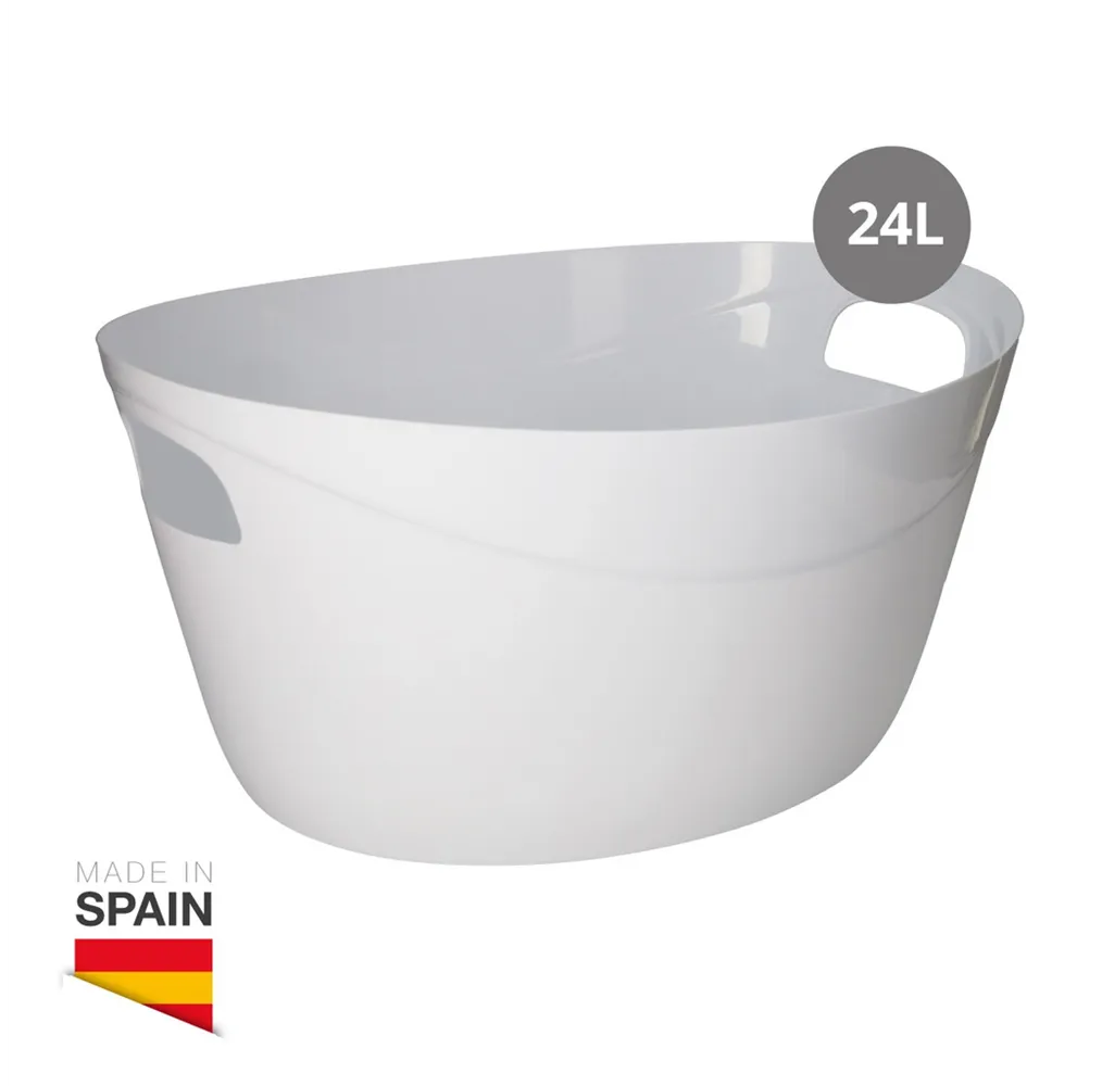 Cesto multiusos ovalado 24L Blanco