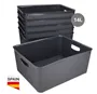 Cesto organizador plástico 14L Gris - 6u retráctil