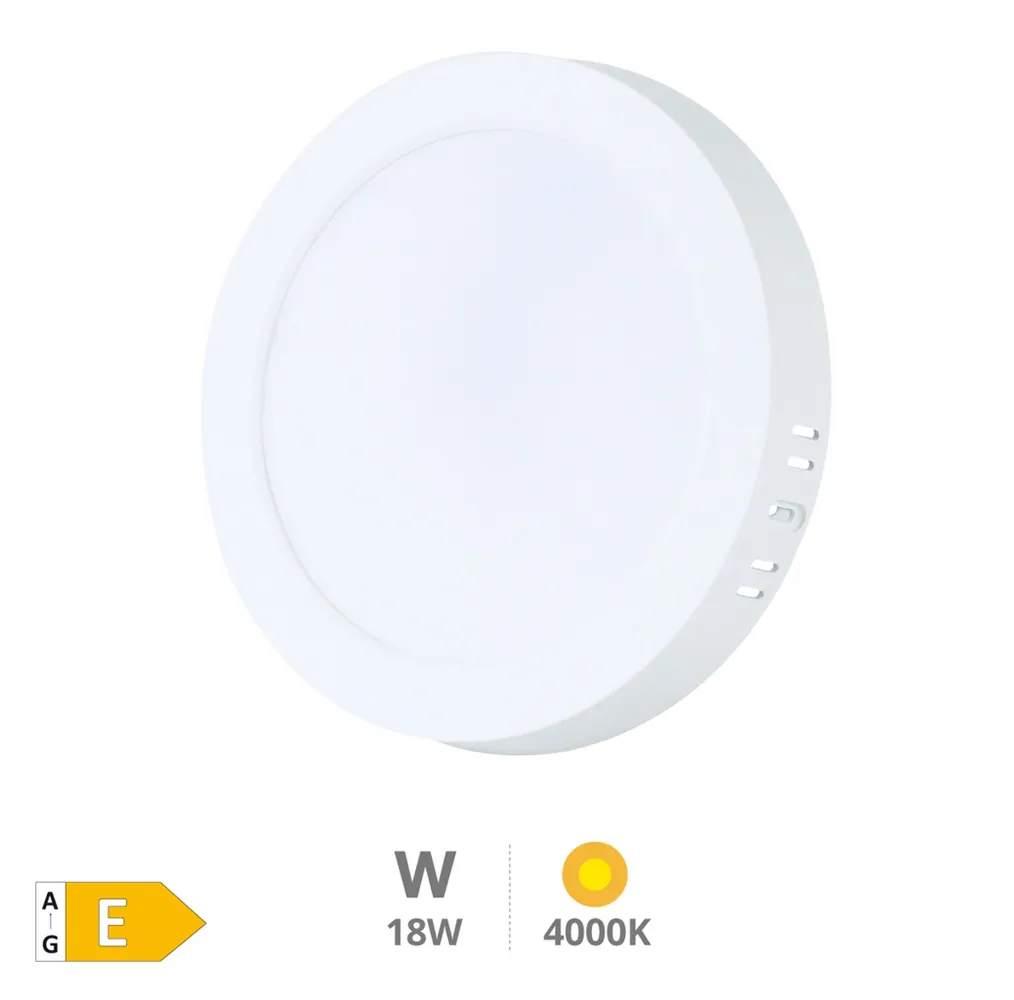 Downlight superficie LED redondo Tikan 18W 4000K Blanco - Libertina