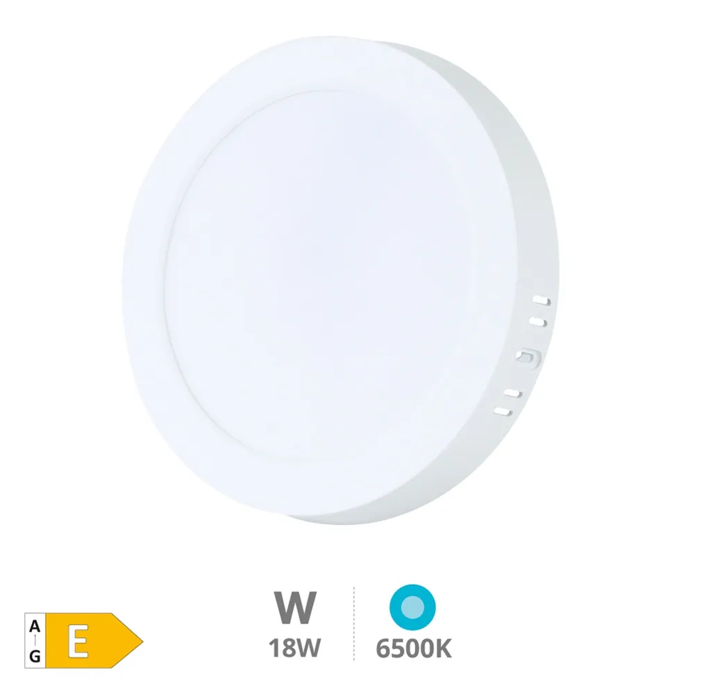 Downlight superficie LED redondo Tikan 18W 6500K Blanco - Libertina
