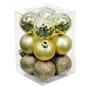 Pack 12 bolas de navidad 6cm Dorado