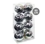 Pack 8 bolas de navidad 8cm Plateado
