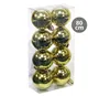 Pack 8 bolas de navidad 8cm Dorado