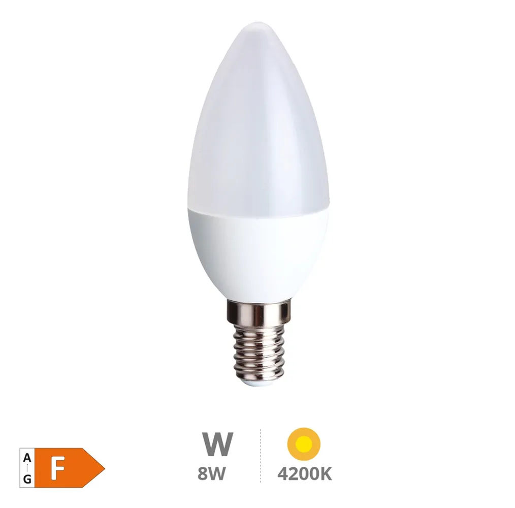 Bombilla LED vela 8W E14 4200K - Libertina