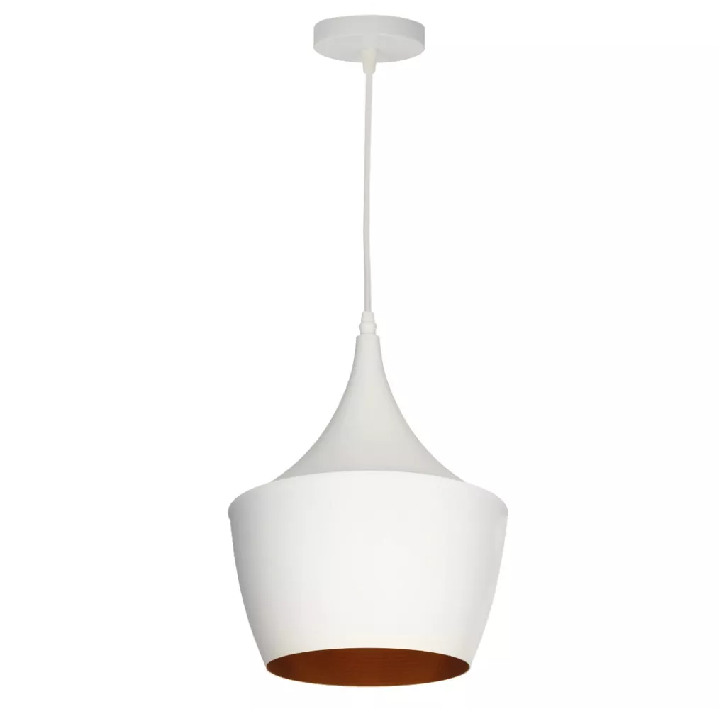 Lámpara de techo colgante Serie Gombe E27 Ø240mm Blanco