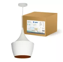 Lámpara de techo colgante Serie Gombe E27 Ø240mm Blanco