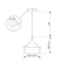Lámpara de techo colgante Serie Gombe E27 Ø240mm Blanco