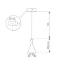 Lámpara de techo colgante Serie Ekiti E27 Ø180mm Blanco