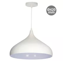 Lámpara colgante Serie Nola E27 Ø420mm Blanco