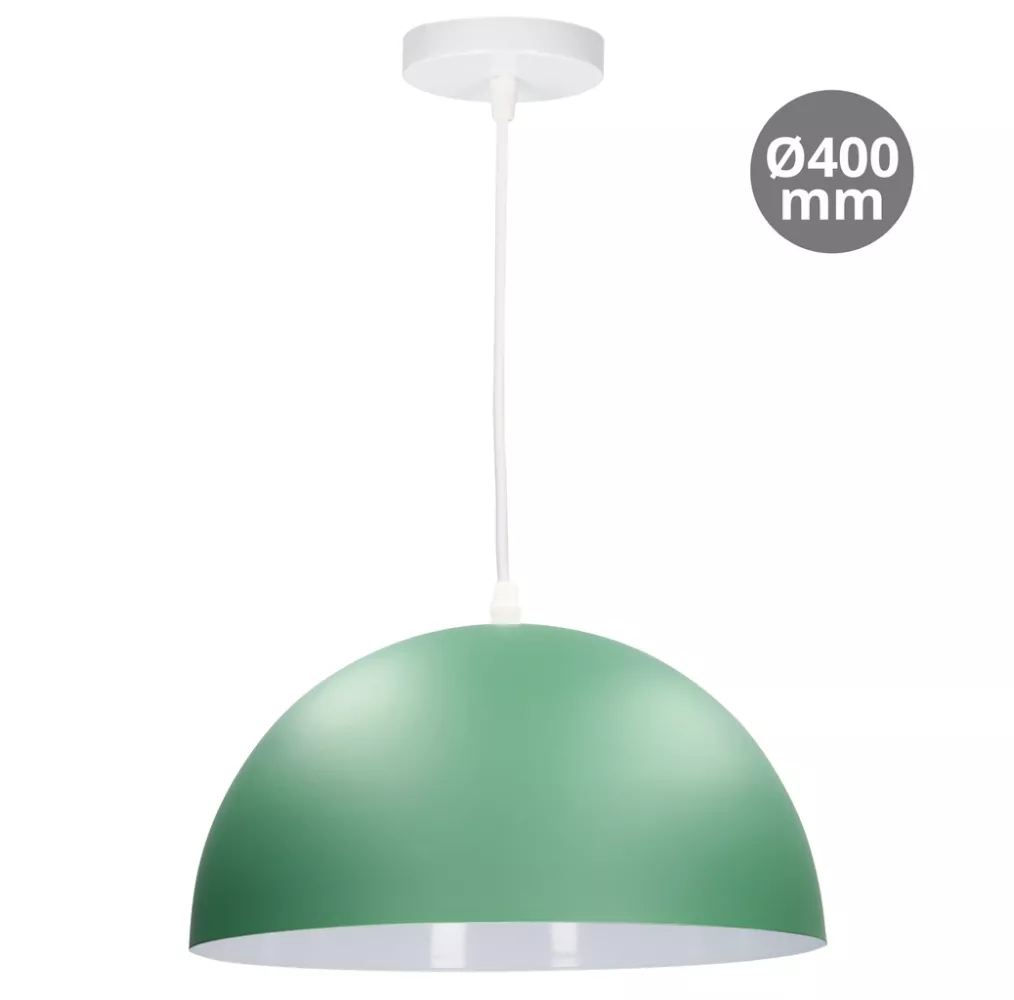 Lámpara colgante Serie Abala E27 Ø400mm Verde menta