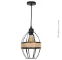 Lámpara colgante Takum E27 Ø150mm negra