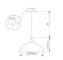 Lámpara de techo colgante Serie Akure E27 Ø290mm Blanco