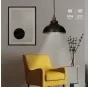 Lámpara de techo colgante Serie Akure E27 Ø290mm Negro