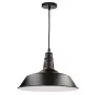 Lámpara de techo colgante Kayes E27 Ø360mm Negro