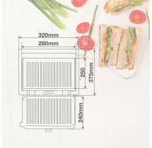 Sandwichera Grill Dosari 2000W