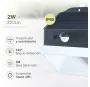 Aplique solar LED Senise 2W 6500K con sensor de movimiento y crepuscular