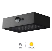 Aplique solar LED Piana 3W 4000K con sensor de movimiento y crepuscular