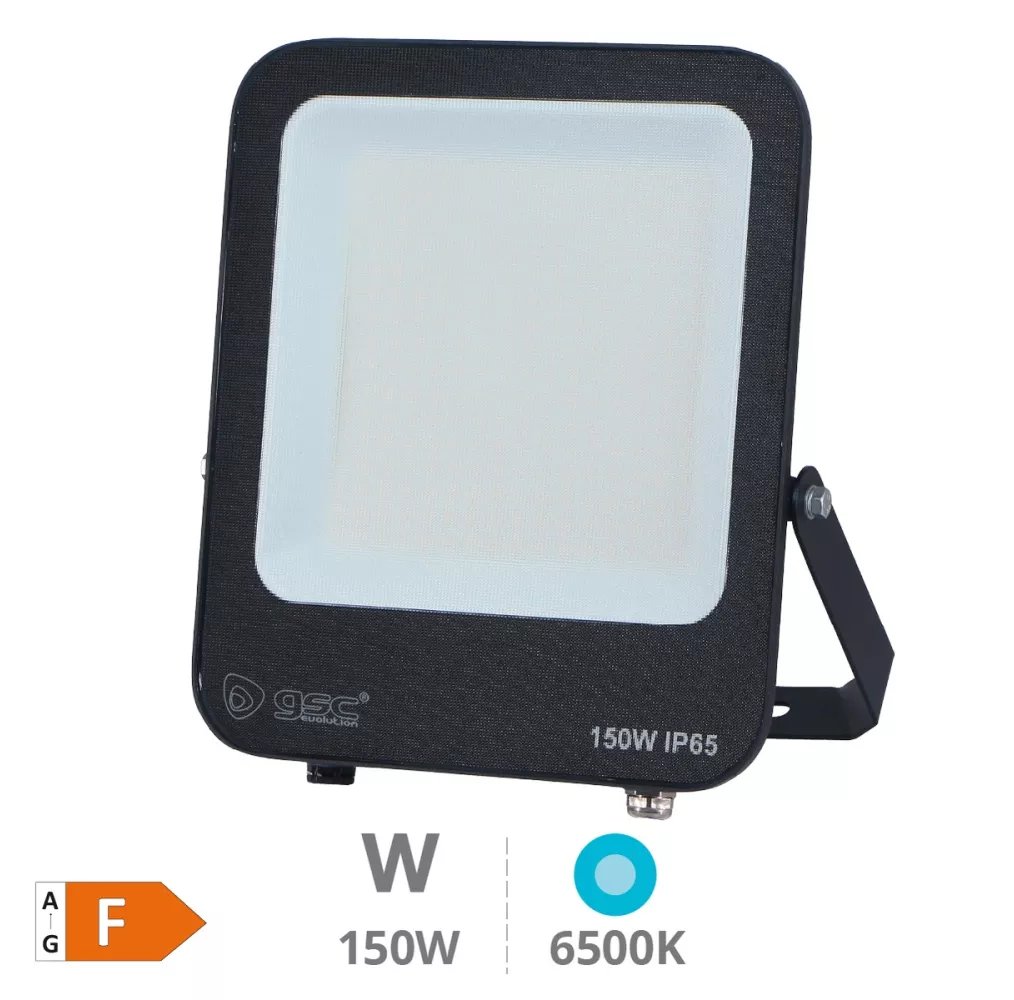 Proyector aluminio LED Santadi 150W 6500K IP65 Negro