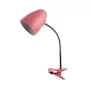 Flexo de escritorio rosa con pinza y casquillo E27