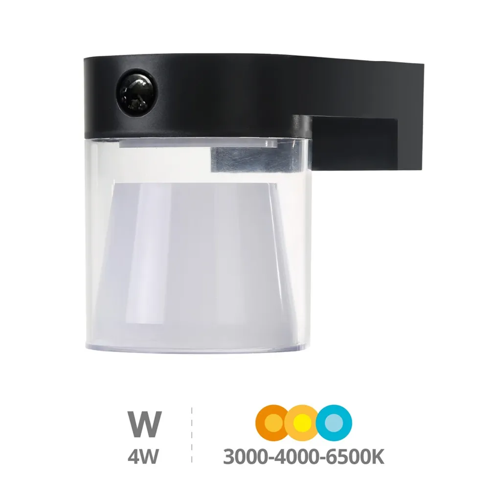 Aplique solar LED Serie Laconi redondo con sensor de movimiento y crepuscular 4W 3000 - 4000 - 6500K