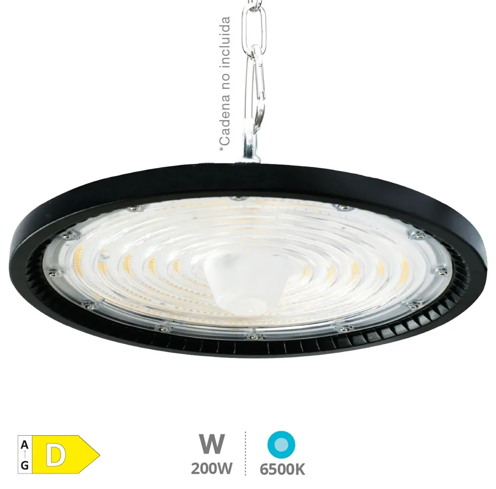 Campana industrial LED Titas 200W 60-90-120º 6500K