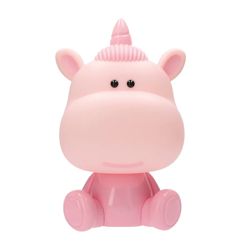 Luz de noche infantil LED Unicornio 5W RGB + luz día con altavoz y batería Rosa 