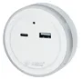Luz de noche LED con sensor y USB C + A Benor 0.5W Luz fría 