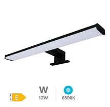 Aplique baño LED Laksa 12W 6500K IP44 Negro