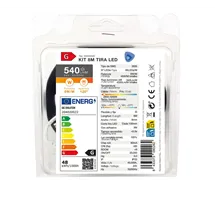 Kit 8M Tira de LED 6W/M IP20 2800K-3200K preparado
