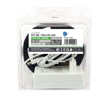 Kit 8M Tira de LED 6W/M IP20 Verde preparado