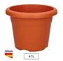 Maceta redonda Terra Ø220mm Marrón