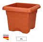 Maceta cuadrada Terra 220mm Marrón
