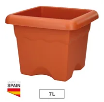 Maceta cuadrada Terra 260mm Marrón