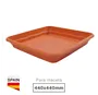 Plato para maceta cuadrada Terra 440mm Marrón