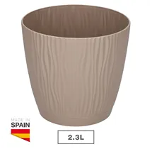 Maceta Oasis con plato integrado Ø170mm Beige