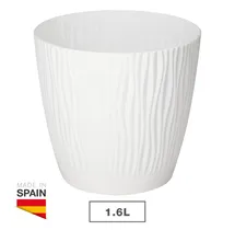 Maceta Oasis con plato integrado Ø150mm Blanco