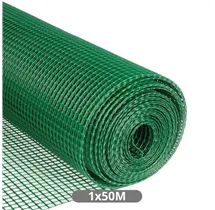 Malla plástico 20x20mm 1x50M Verde
