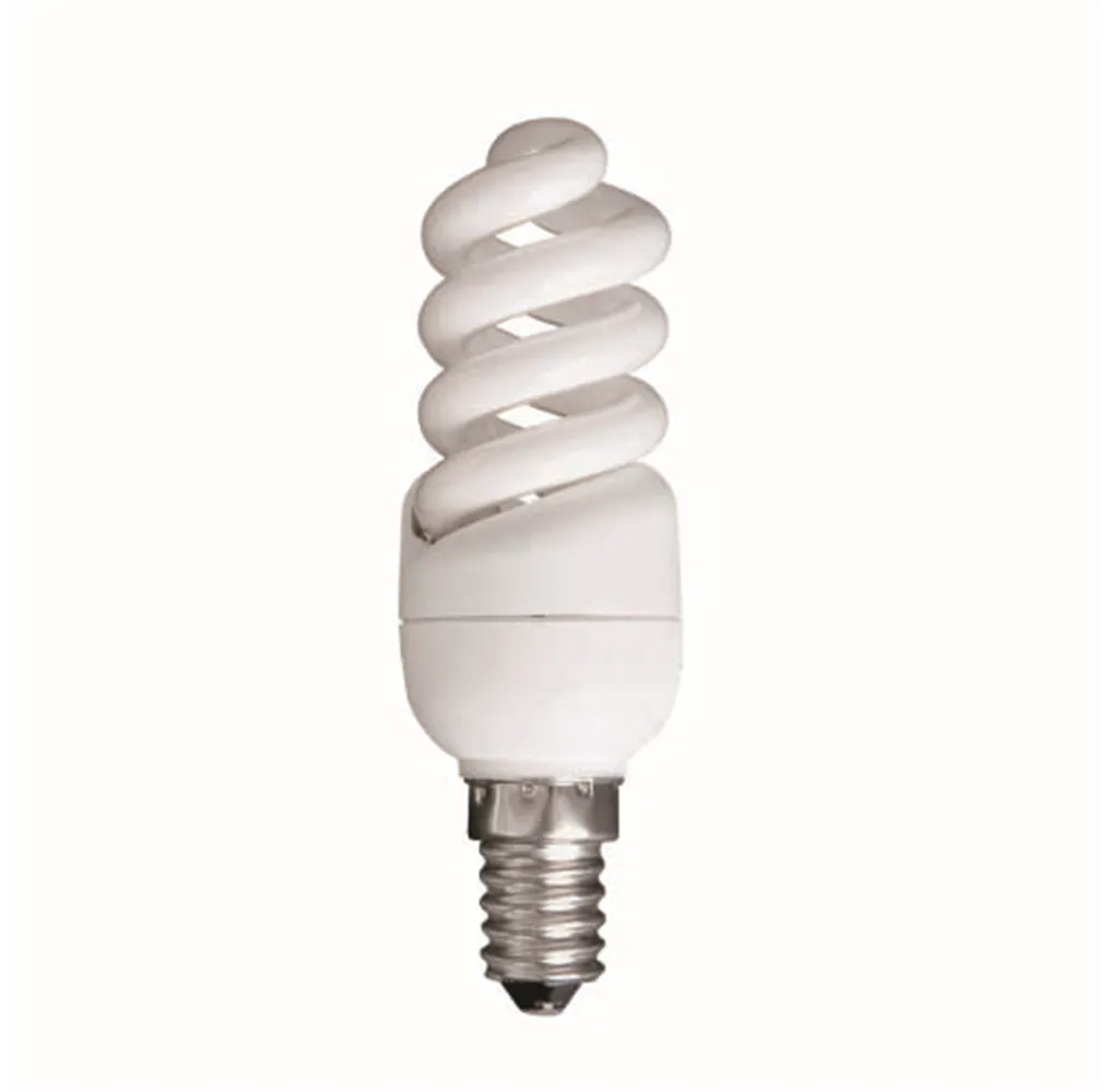 Lampara espiral bajo consumo E14 11W 2700K - 5u retráctil