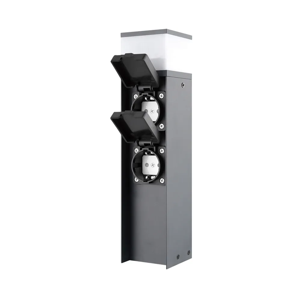 Columna enchufe jardín con tapas 2T 1 luz G9 IP44