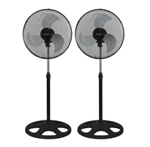 Pack 2 ventiladores metálicos de pie Favara Ø50cm 55W Negro