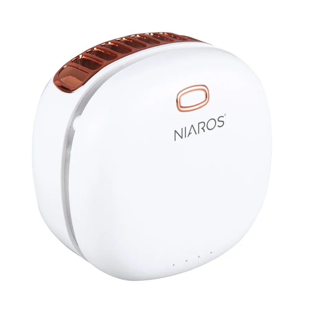 Mini ventilador portátil Yulara USB recargable Blanco